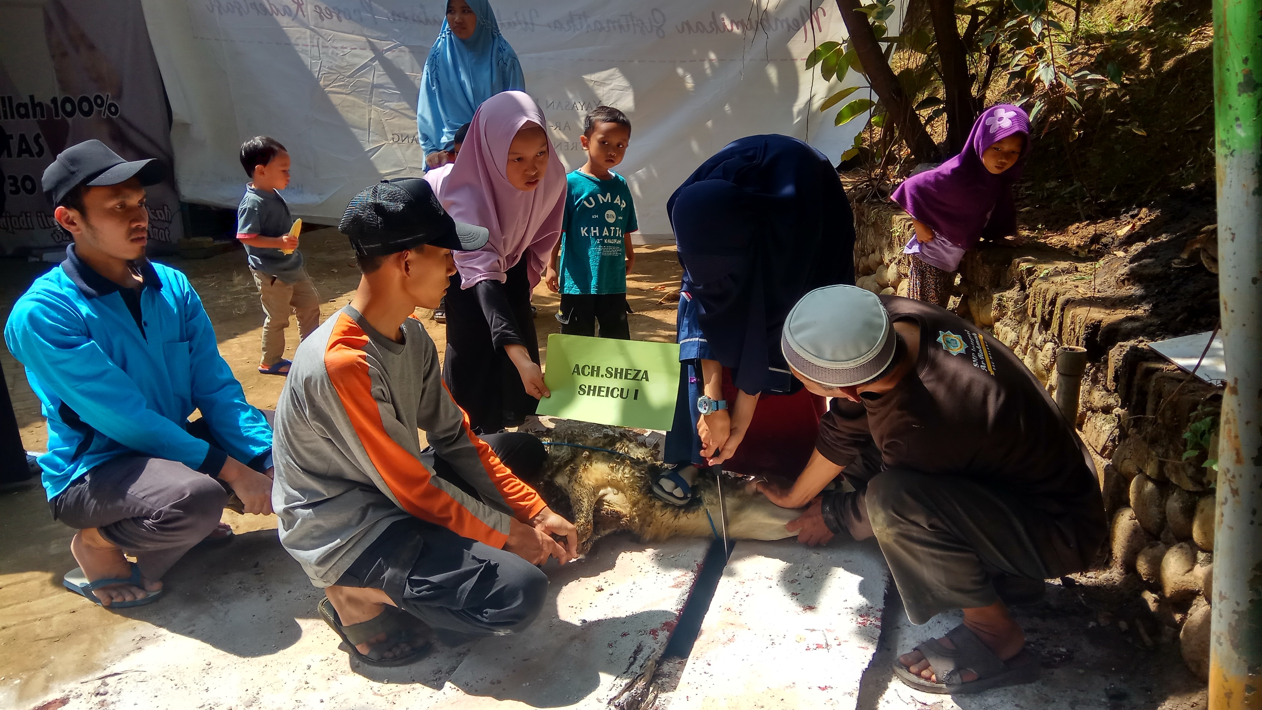 Hebat! Santri SMP-SMA Ar-Rohmah Putri Sembelih Hewan Kurban Sendiri